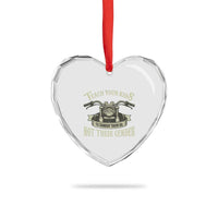 Teach Your Kids to Change Their Oil Not Their Gender Heart Crystal Glass Ornament Funny Mechanic Dad Political Satire