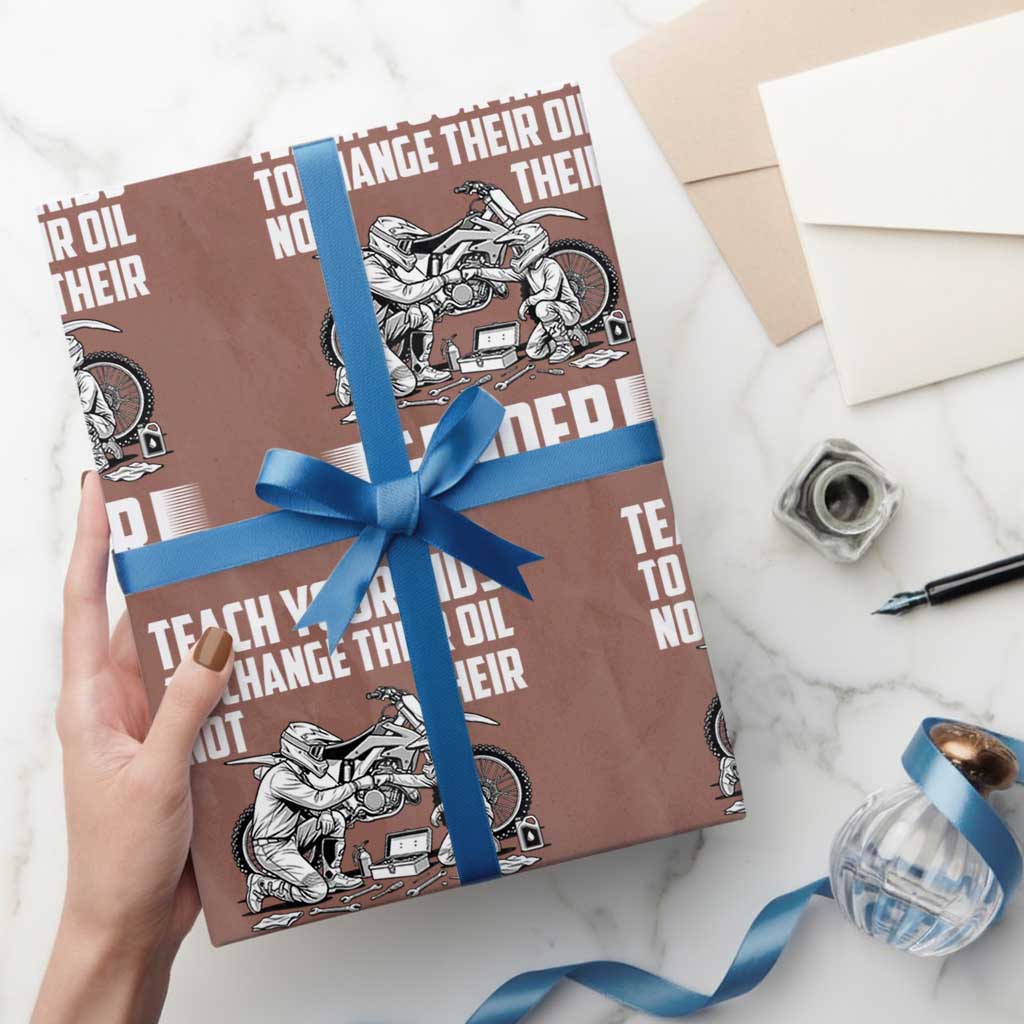Teach Your Kids To Change Their Oil Not Their Gender Wrapping Paper Roll Political Satire - Wonder Print Shop