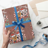 Teacher Christmas Wrapping Paper Roll I Teach The Smartest Cookies Retro Groovy Xmas Tree Cookies
