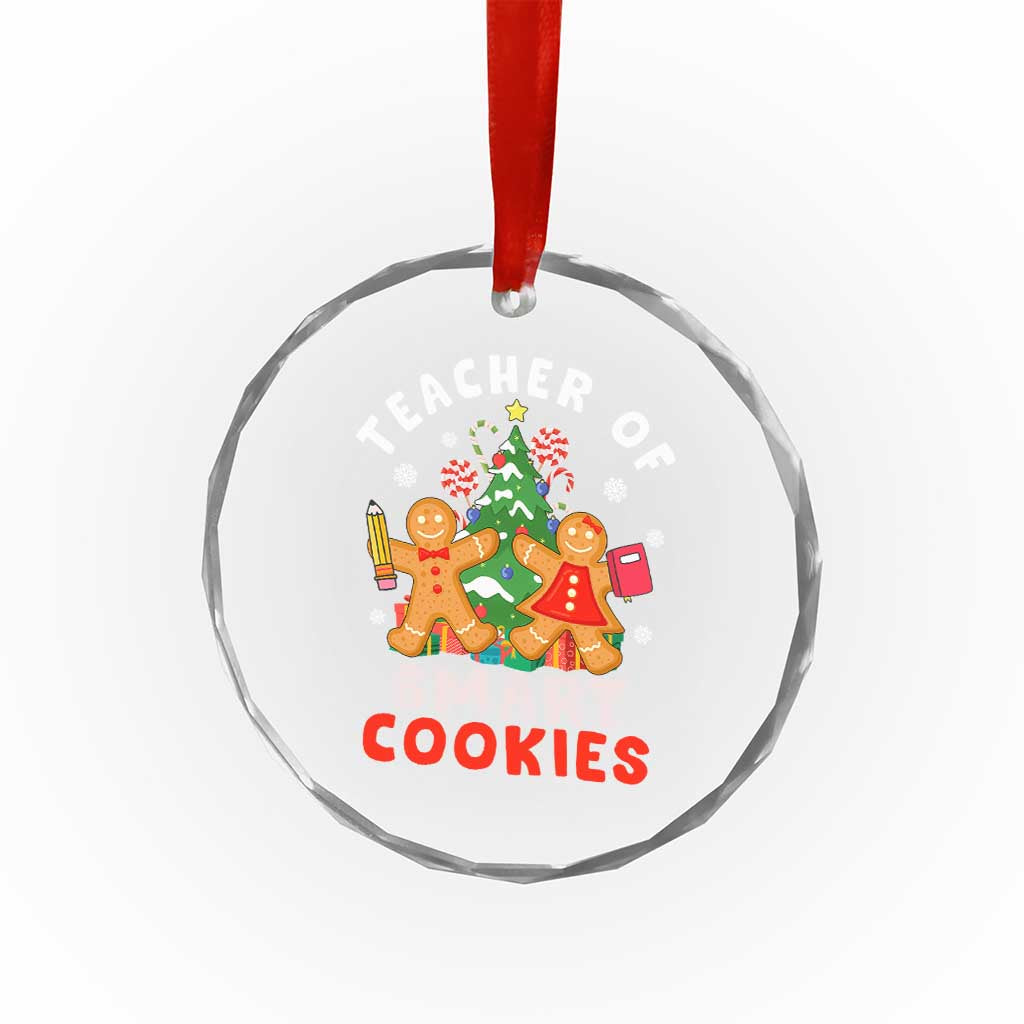Teacher of Smart Cookies Christmas Gingerbread Man Crystal Glass Ornament Teacher of Smart Cookies TS02