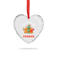 Teacher of Smart Cookies Christmas Gingerbread Man Heart Crystal Glass Ornament Teacher of Smart Cookies - Wonder Print Shop