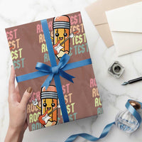 Teacher Rock The Test Day Wrapping Paper Roll Testing Motivational