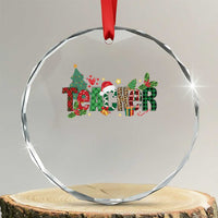 Teacher Xmas Crystal Glass Ornament Merry Xmas Gifts TS02