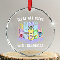 Teachers Easter Crystal Glass Ornament Treat All Peeps With Kindness - Wonder Print Shop