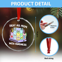 Teachers Easter Crystal Glass Ornament Treat All Peeps With Kindness - Wonder Print Shop