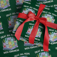 Teachers Easter Wrapping Paper Roll Treat All Peeps With Kindness - Wonder Print Shop
