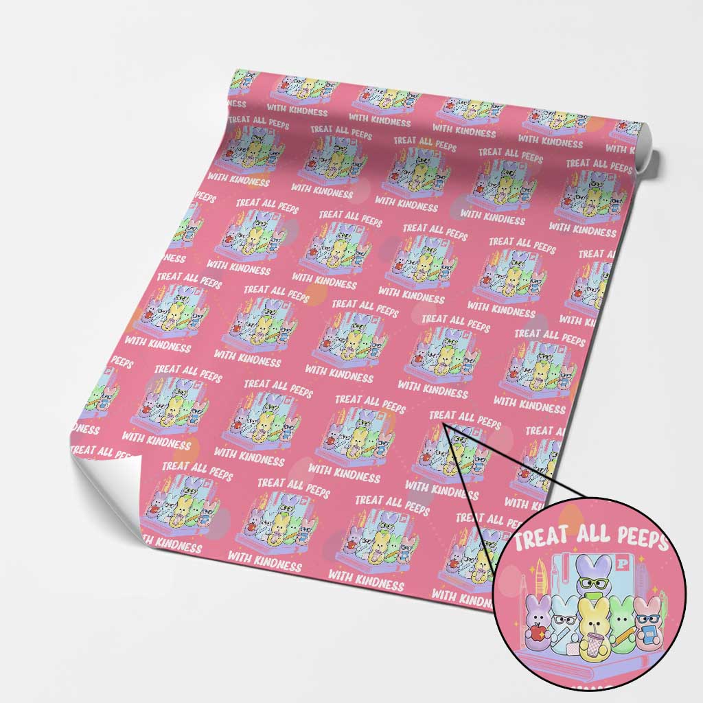Teachers Easter Wrapping Paper Roll Treat All Peeps With Kindness
