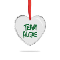 Team Algae Slime Dripping Style Graphic Heart Crystal Glass Ornament Viral Lincoln Memorial Reflecting Pool Swamp Meme