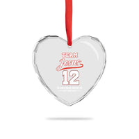 Team Jesus 12 Christian Sports Style Heart Crystal Glass Ornament Go And Make Disciples Matthew 28:19 Faith Athletic Inspired Gift