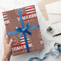 Team Kirk 2025 Wrapping Paper Roll Charlie Kirk Freedom Vintage American Flag - Wonder Print Shop