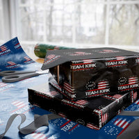 Team Kirk 2025 Wrapping Paper Roll Charlie Kirk Freedom Vintage American Flag - Wonder Print Shop