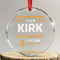 Team Kirk Lifetime Member Crystal Glass Ornament American True Patriot Support TS02