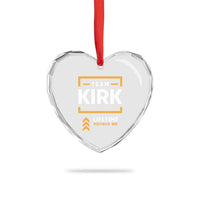 Team Kirk Lifetime Member Heart Crystal Glass Ornament American True Patriot Support - Wonder Print Shop