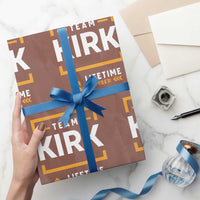 Team Kirk Lifetime Member Wrapping Paper Roll American True Patriot Support - Wonder Print Shop