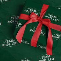 Team Pope Leo XIV Wrapping Paper Roll Catholic Pride Religious Faith Solidarity