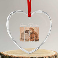 Team Punch Heart Crystal Glass Ornament Baby Monkey And Plush Toy Viral