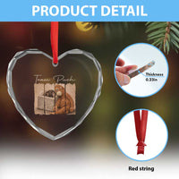 Team Punch Heart Crystal Glass Ornament Baby Monkey And Plush Toy Viral