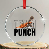 Team Punch Monkey Crystal Glass Ornament Viral Trend Baby Monkey Meme