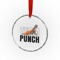 Team Punch Monkey Crystal Glass Ornament Viral Trend Baby Monkey Meme