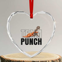 Team Punch Monkey Heart Crystal Glass Ornament Viral Trend Baby Monkey Meme