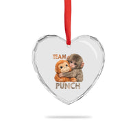 Team Punch Viral Baby Monkey Heart Crystal Glass Ornament Cute Monkey Hugging Plush Toy Internet Trend Gift