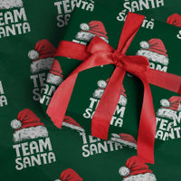 Team Santa Wrapping Paper Roll Xmas Squad Family Matching Pajamas