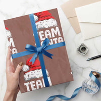 Team Santa Wrapping Paper Roll Xmas Squad Family Matching Pajamas
