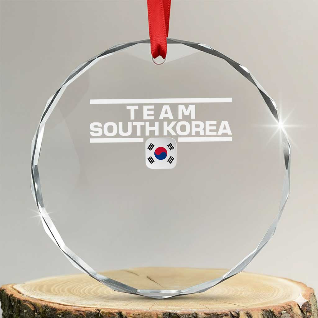 Team South Korea Korean Flag Crystal Glass Ornament
