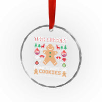 Tech Support Christmas Crystal Glass Ornament I Am Here To Delete Your Cookies - Wonder Print Shop