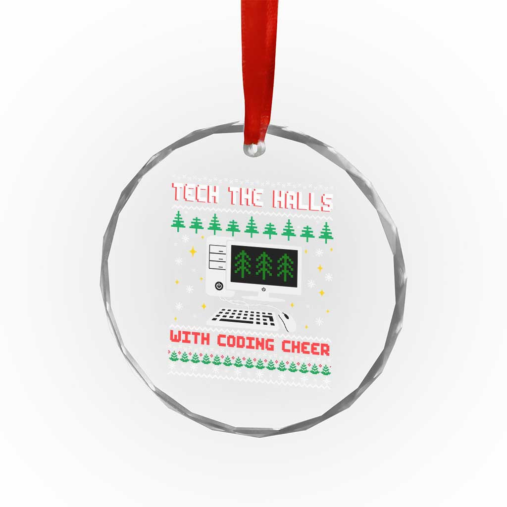 Tech Support Christmas Crystal Glass Ornament Tech The Halls With Cooking Cheer - Wonder Print Shop