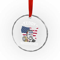 Teddy Boozedevelt Theodore Roosevelt Crystal Glass Ornament 4th Of July American Flag