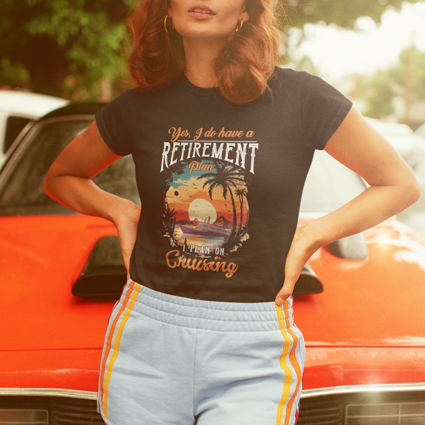 Retirement T Shirt Yes I Do Have A Plan On Cruising Retired Cruiser - Wonder Print Shop