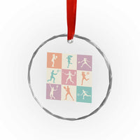 Tennis Lover Colorful Pastel Grid Sports Fan Gift Crystal Glass Ornament - Wonder Print Shop
