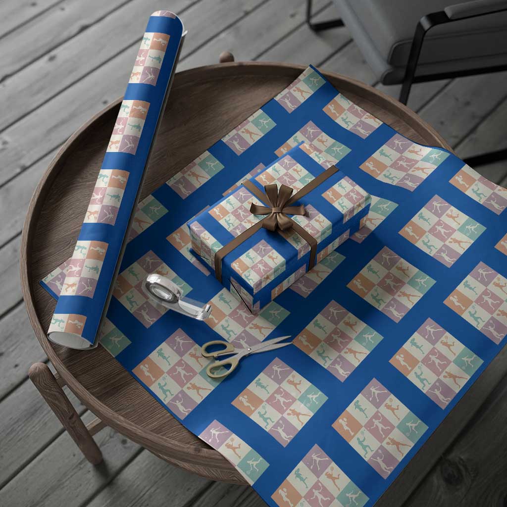 Tennis Lover Colorful Pastel Grid Sports Fan Gift Wrapping Paper Roll - Wonder Print Shop