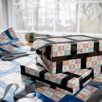 Tennis Lover Colorful Pastel Grid Sports Fan Gift Wrapping Paper Roll - Wonder Print Shop