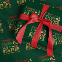 Tequila Tacos And Besties Wrapping Paper Roll Funny Mexican Fiesta Cinco De Mayo