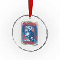 Terrifier Santa Christmas Crystal Glass Ornament Slashing Through The Snow - Wonder Print Shop