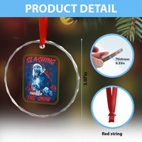 Terrifier Santa Christmas Crystal Glass Ornament Slashing Through The Snow - Wonder Print Shop
