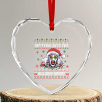 Terrifier Santa Christmas Heart Crystal Glass Ornament Getting Into The Holiday Spirit Horror Movie - Wonder Print Shop