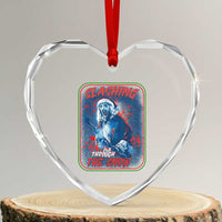 Terrifier Santa Christmas Heart Crystal Glass Ornament Slashing Through The Snow - Wonder Print Shop