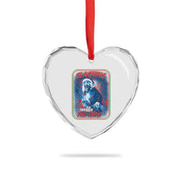Terrifier Santa Christmas Heart Crystal Glass Ornament Slashing Through The Snow - Wonder Print Shop