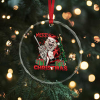 Terrifier Santa Christmas Horror Movie Crystal Glass Ornament - Wonder Print Shop
