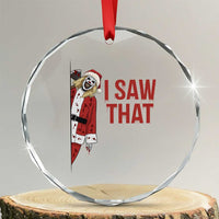 Terrifier Santa Christmas Movie Crystal Glass Ornament I Saw That Meme - Wonder Print Shop
