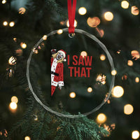 Terrifier Santa Christmas Movie Crystal Glass Ornament I Saw That Meme - Wonder Print Shop