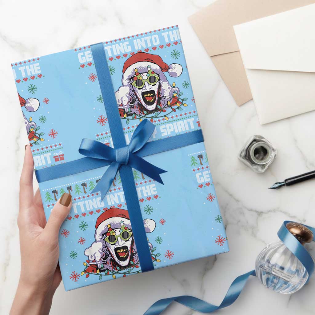 Terrifier Santa Christmas Wrapping Paper Roll Getting Into The Holiday Spirit Horror Movie - Wonder Print Shop