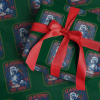 Terrifier Santa Christmas Wrapping Paper Roll Slashing Through The Snow - Wonder Print Shop