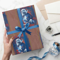 Terrifier Santa Christmas Wrapping Paper Roll Slashing Through The Snow - Wonder Print Shop