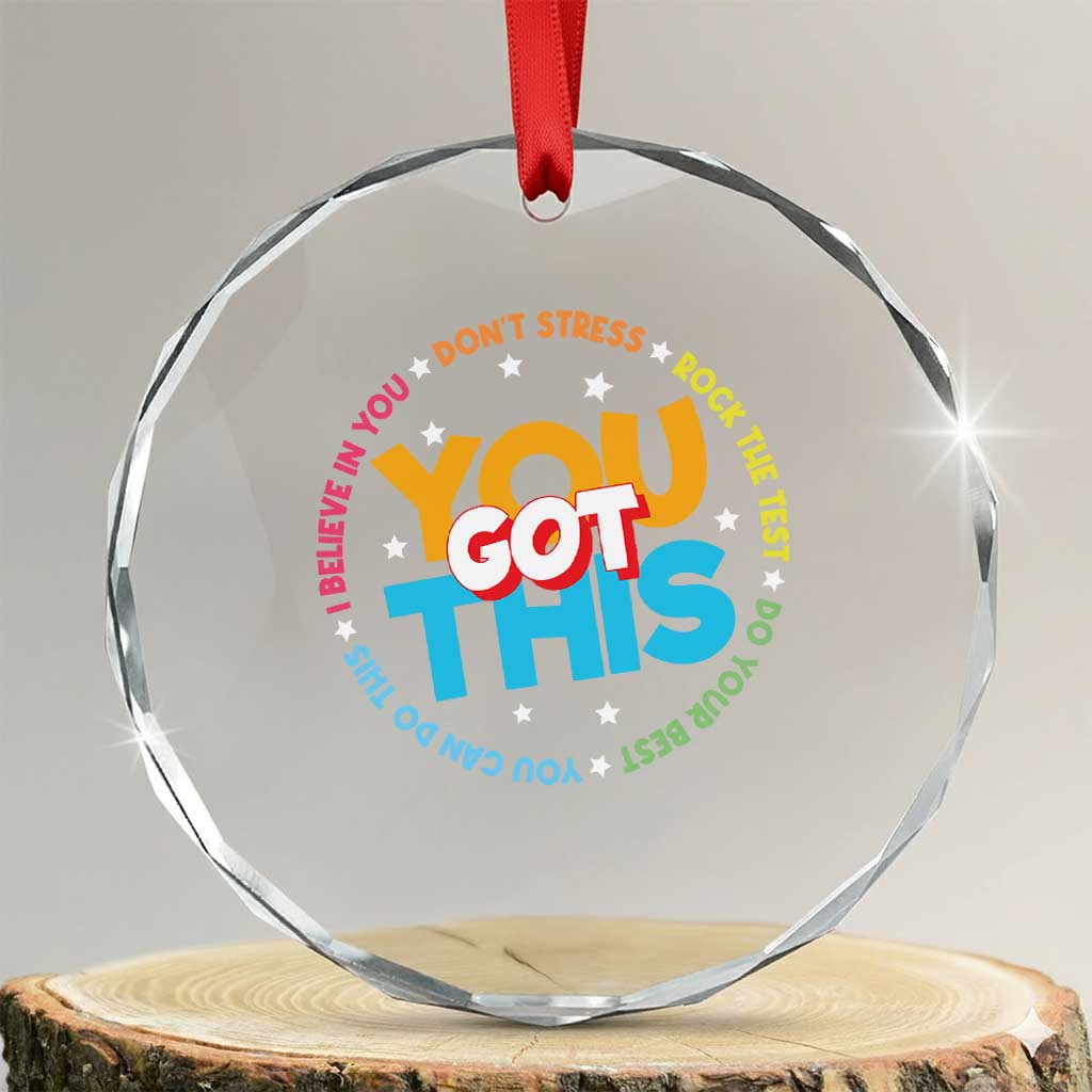 Test Day Teacher Crystal Glass Ornament Rock The Test Dont Stress Just Do Your Best