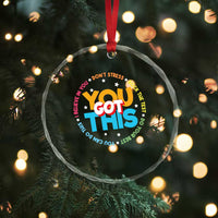 Test Day Teacher Crystal Glass Ornament Rock The Test Dont Stress Just Do Your Best