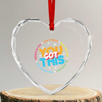 Test Day Teacher Heart Crystal Glass Ornament Rock The Test Dont Stress Just Do Your Best